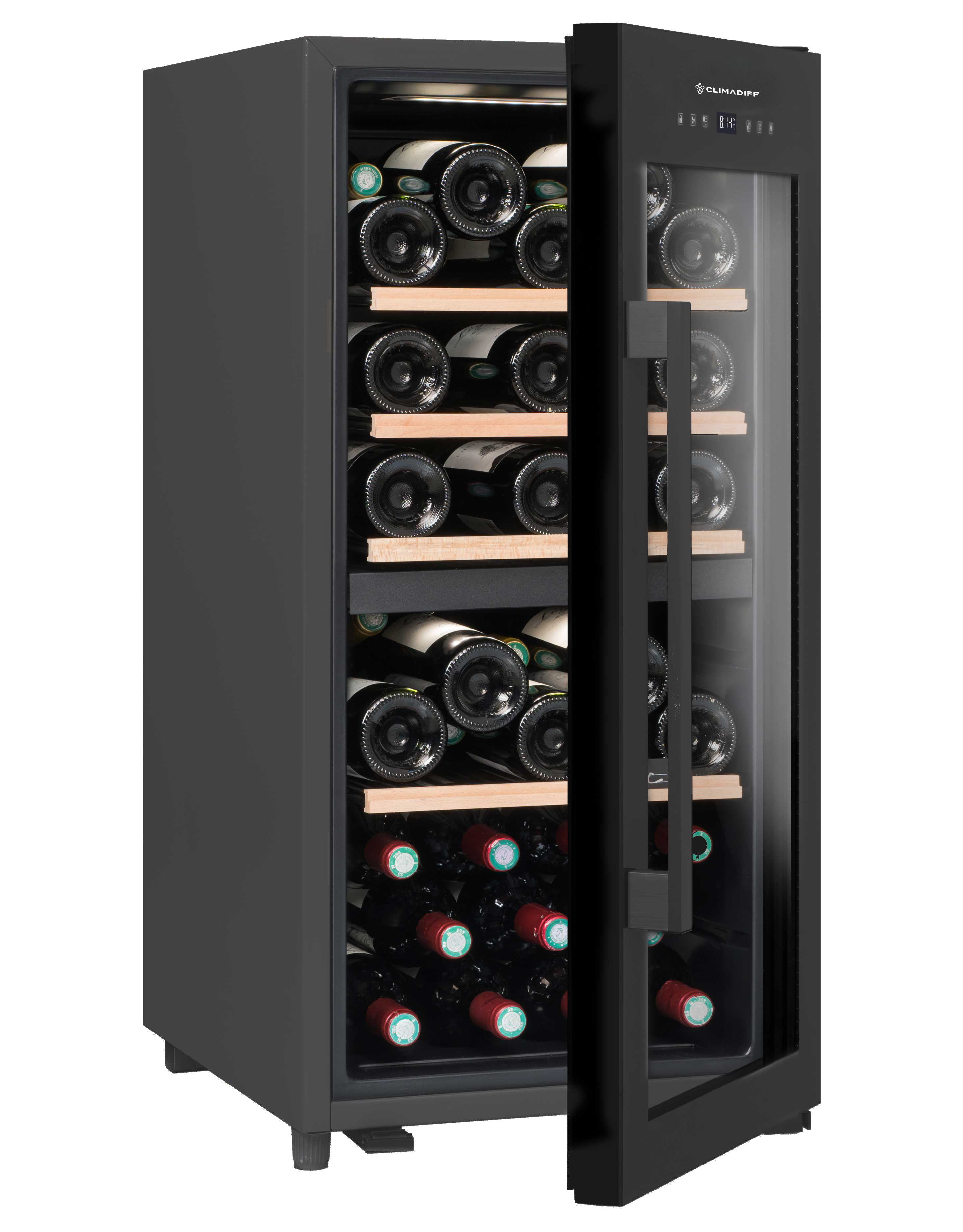 Двухзонный винный шкаф, Climadiff модель CLD40B1