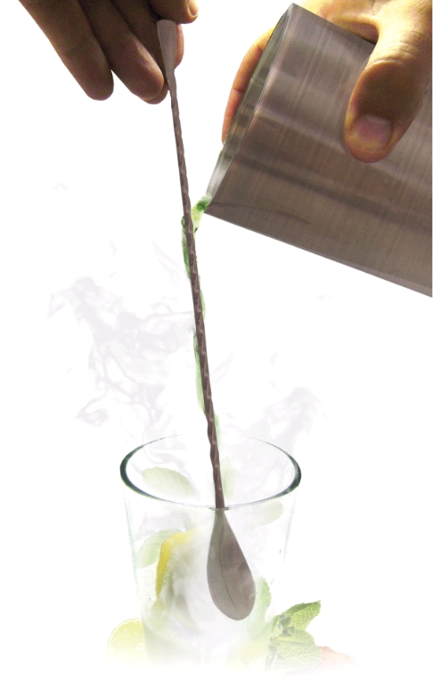 Барная ложка витая в античной медной отделке, FIV 105