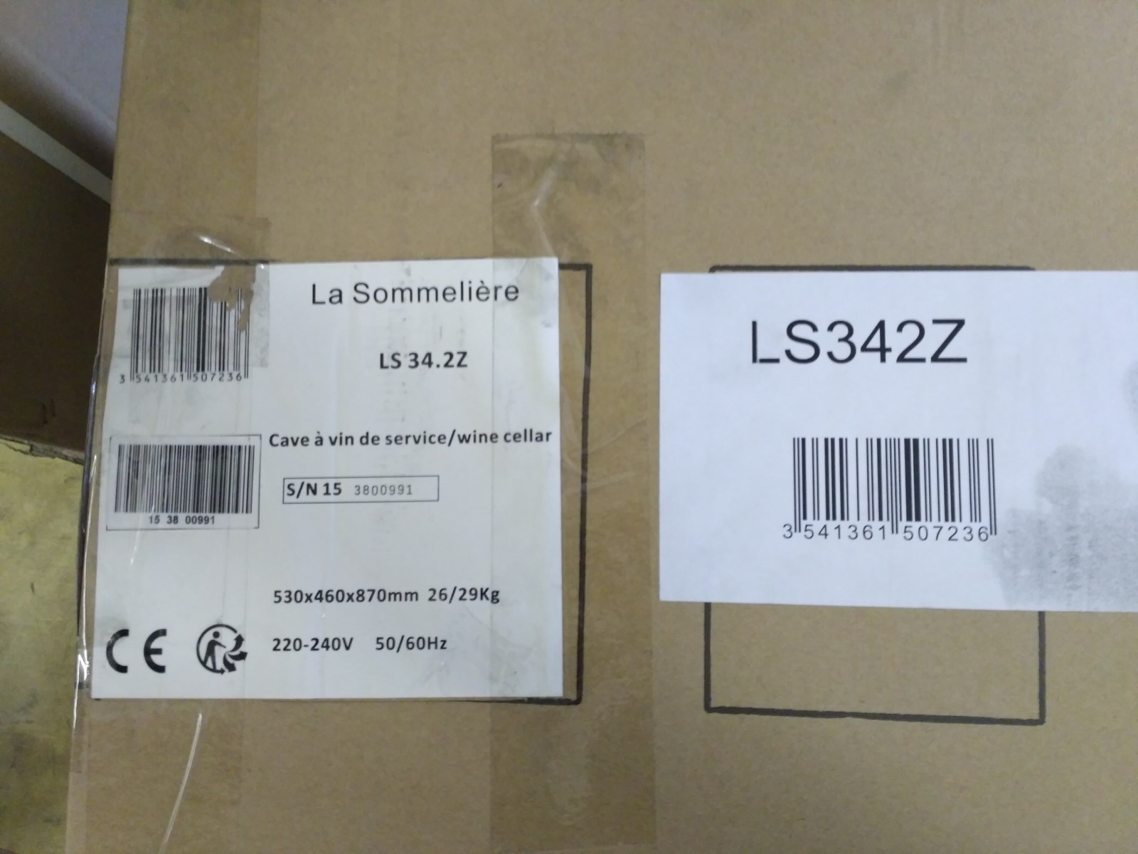 Двухзонный винный шкаф, LaSommeliere модель LS34.2Z с уценкой (50%) №153800991