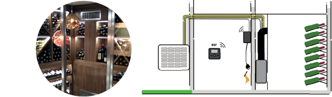 Винный кондиционер FRIAX SPC 122 USI EVG канал.типа вертEVI (нар.блок+внутр.блок+блок упр.+HGR%)