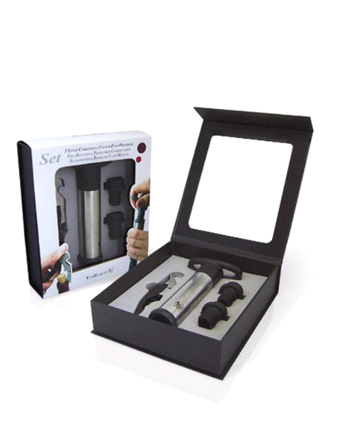 Набор Vin Bouquet: двухуровневый штопор, две вакуумные пробки, насос, арт. FI 006 SET