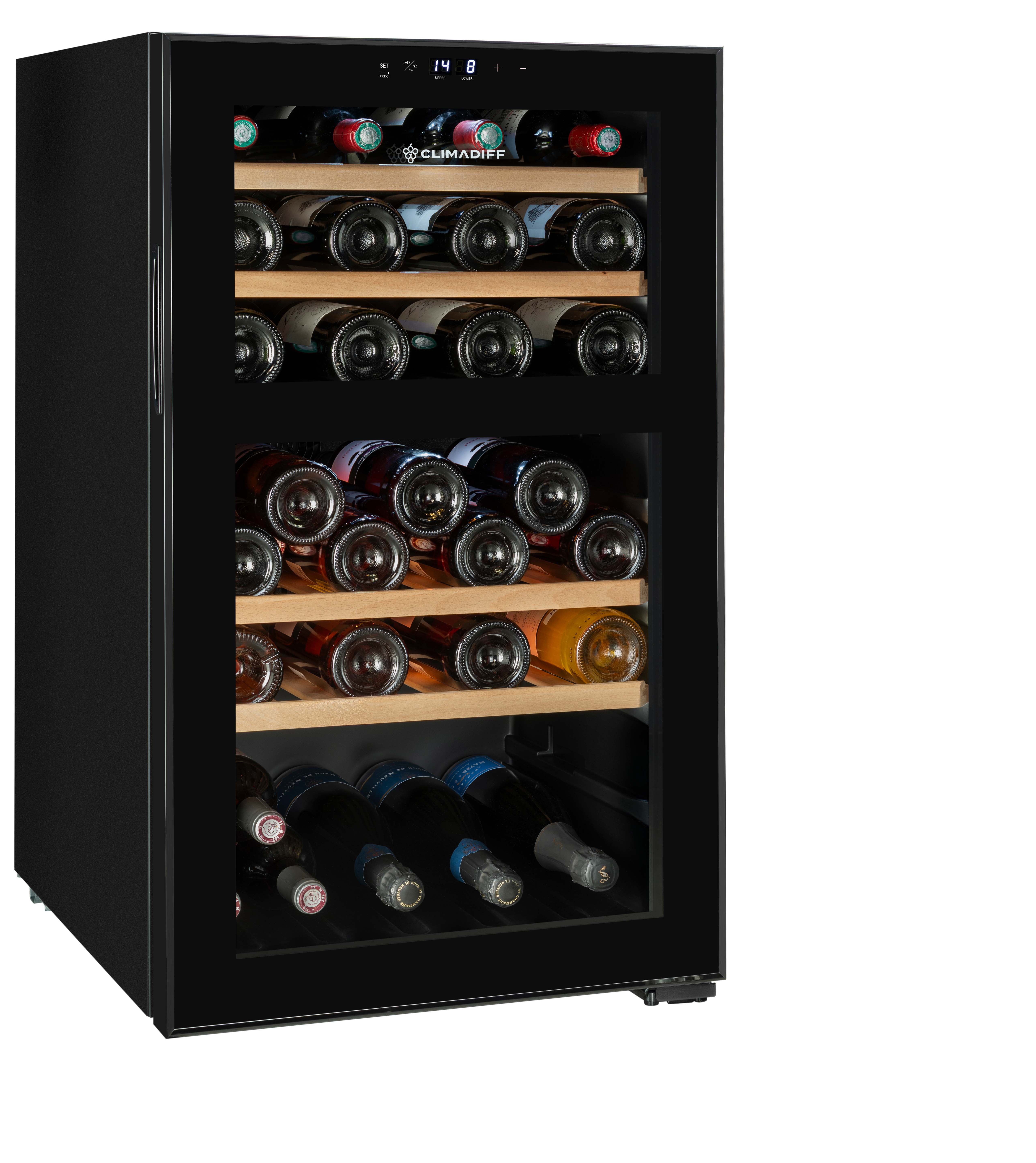Двухзонный винный шкаф, Climadiff модель CEPAGE52DZF