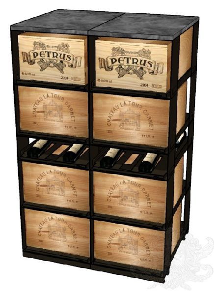 Металлическая стойка 150 5G с 2 полками на 6 бутылок 1,5 л (Магнум), серия CollectionRack