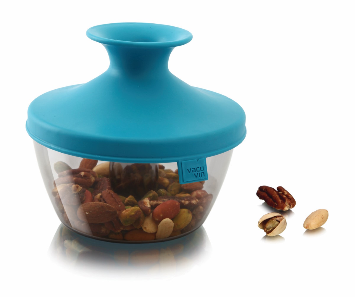 Ёмкость для хранения орешков, конфет, мармелада 0,45 л в блистере, голубая