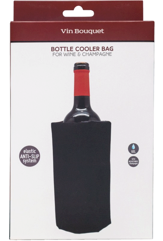 Охладительная рубашка для вина 0,75л. (черная) FIE 1202