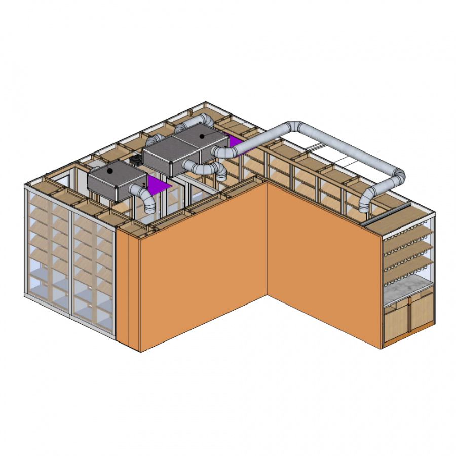 Винная комната - винный шкаф (2 зоны) 