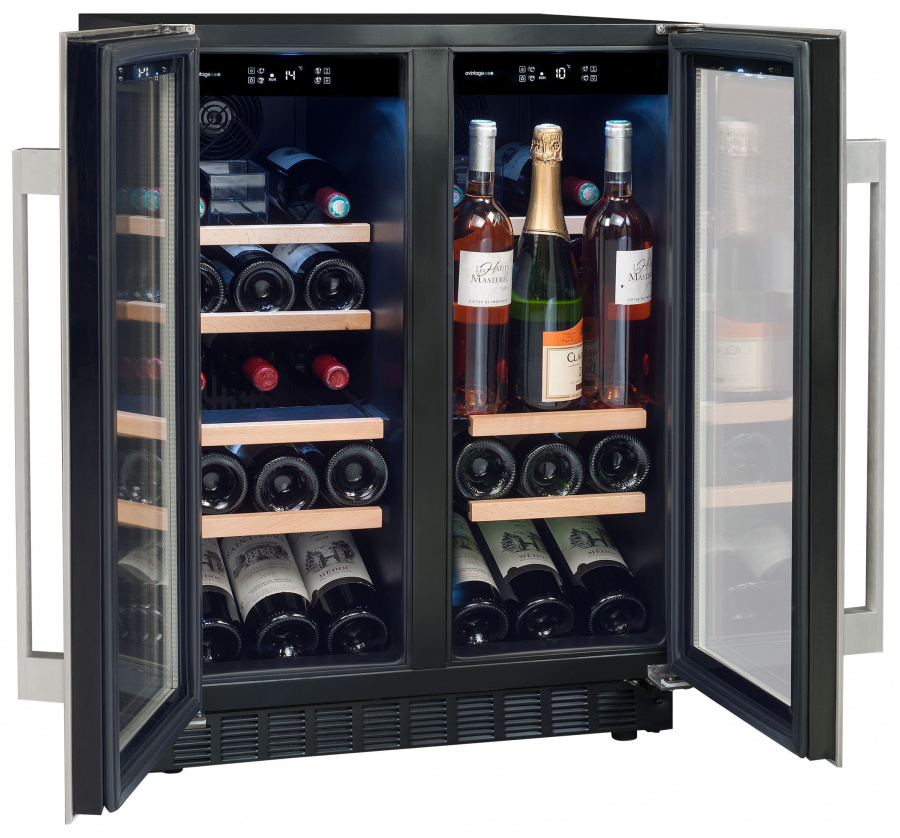 Двухзонный винный шкаф, Avintage модель AVU41SXDPA