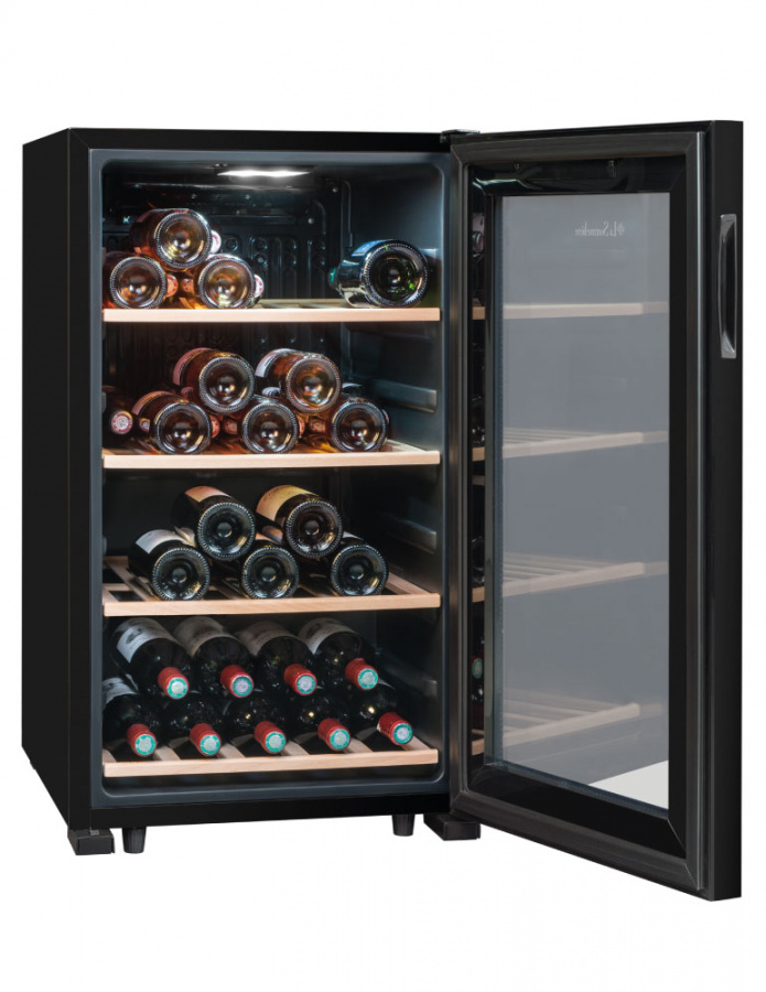 Монотемпературный винный шкаф, LaSommeliere модель LS52BLACK
