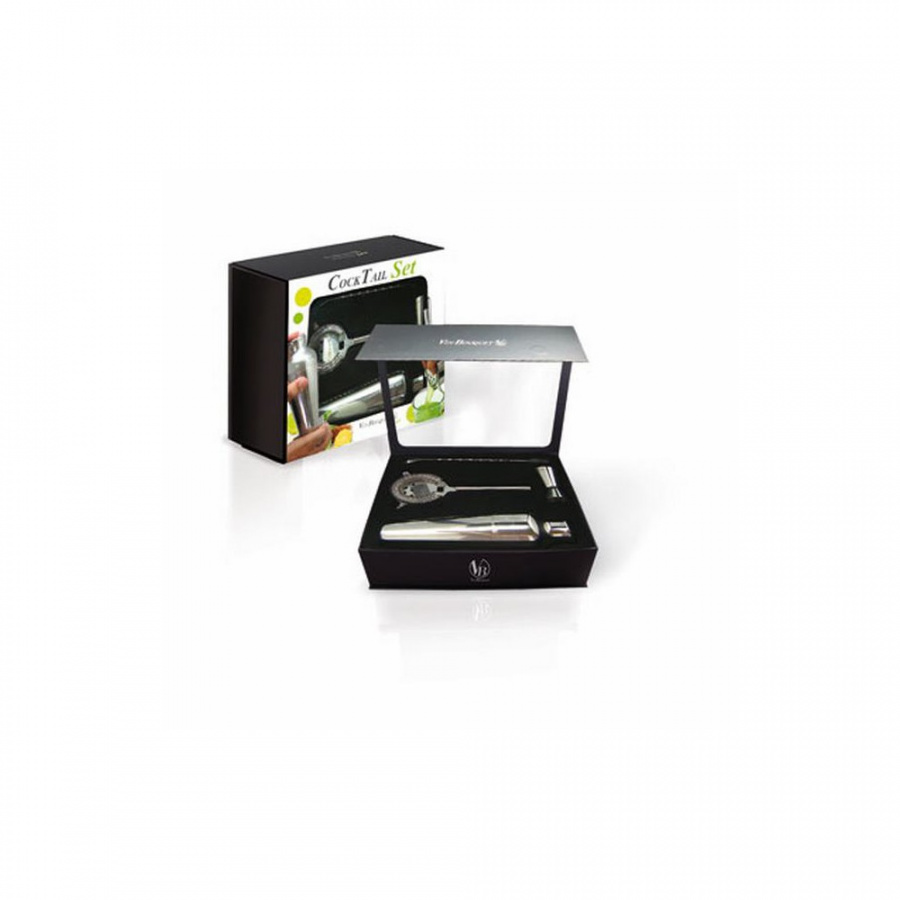 Набор для коктейлей Vin Bouquet: шейкер 500 мл, барная ложка-вилка, стрейнер, джигер, FIK 001 SET