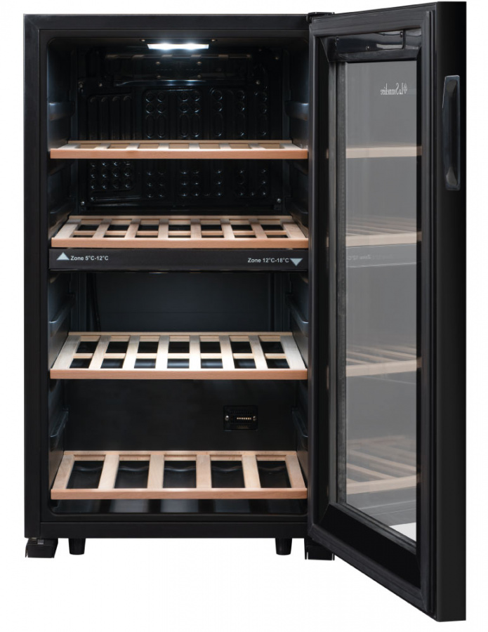 Двухзонный винный шкаф, LaSommeliere модель LS51.2ZBLACK