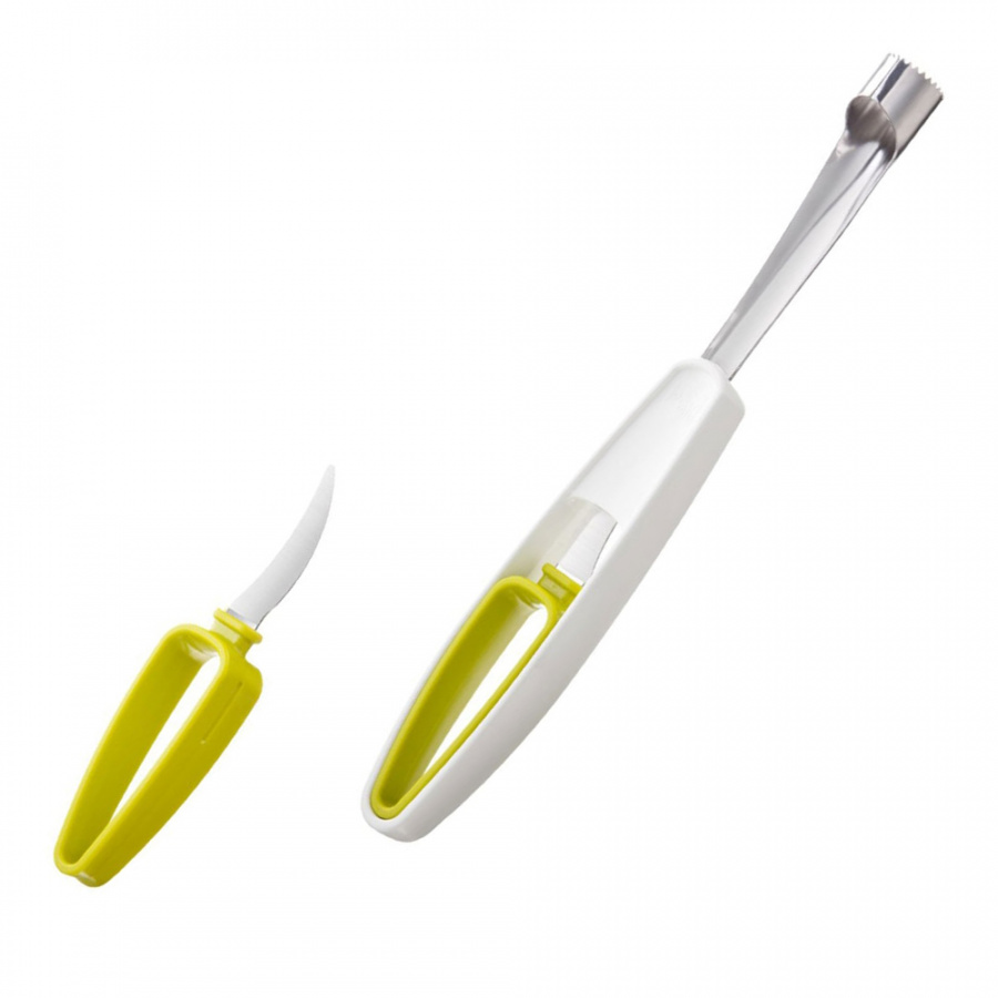 Нож для чистки яблок и удаления сердцевины, зелёный, 4663660