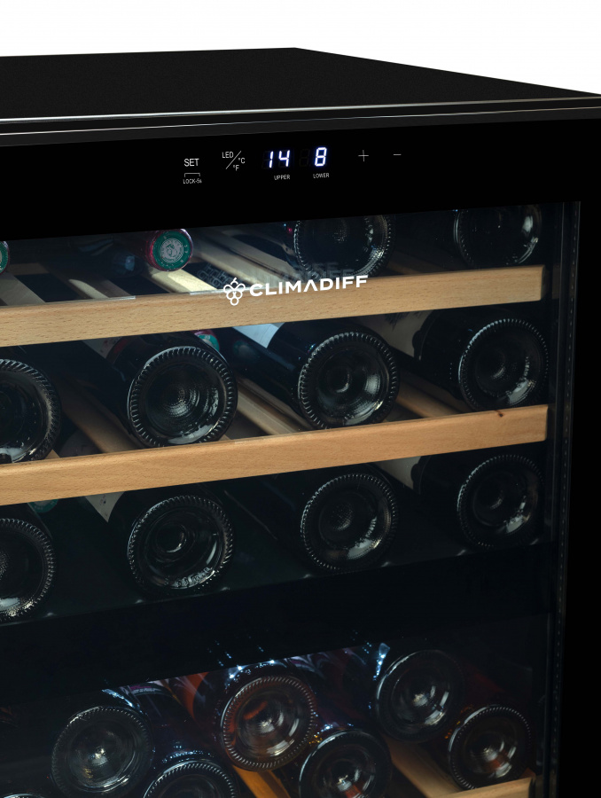 Двухзонный винный шкаф, Climadiff модель CEPAGE52DZF