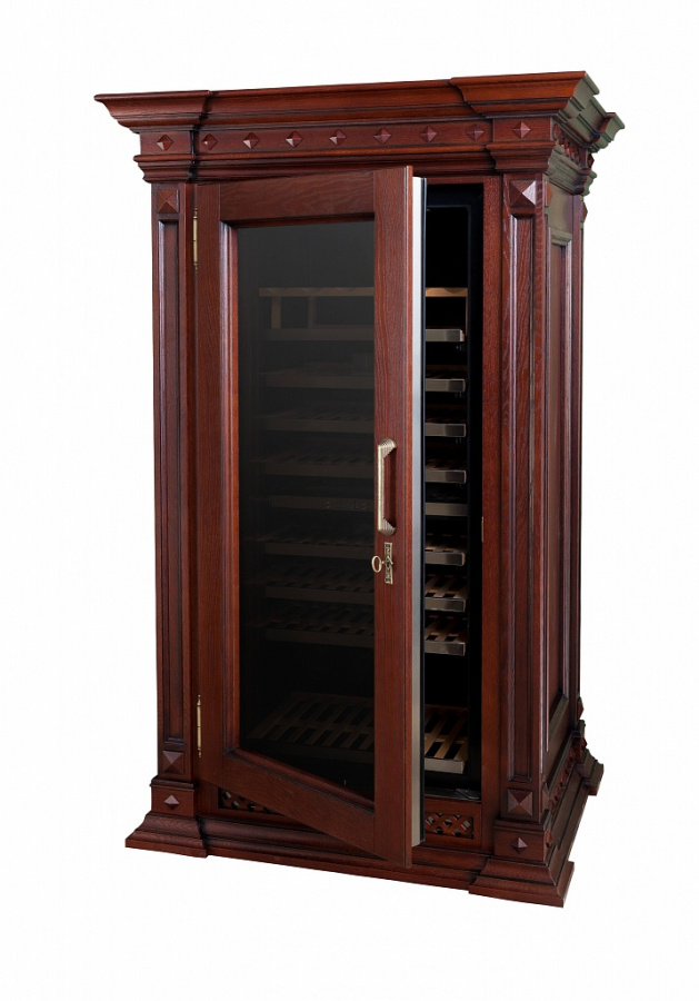 Двухзонный винный шкаф, Climadiff модель PRO116XDZ/wood