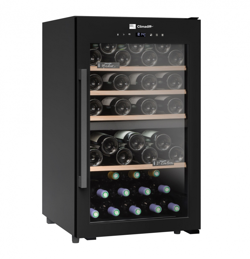 Двухзонный винный шкаф, Climadiff модель CLD55B1
