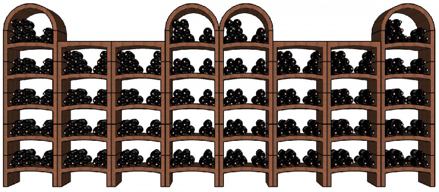 H-образный базовый элемент, серия Cavino, 290х270х500 мм, цвет: какао