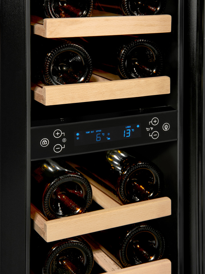 Двухзонный винный шкаф Vinosafe модель VSU16BD Двухзонный винный шкаф Vinosafe модель VSU16BD