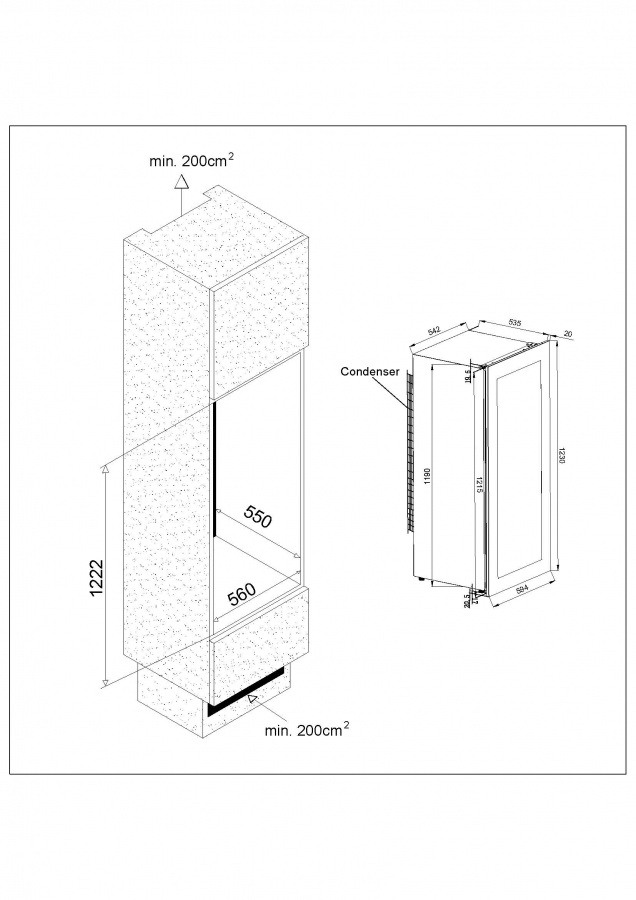 Двухзонный винный шкаф, Avintage модель AVI82PREMIUM