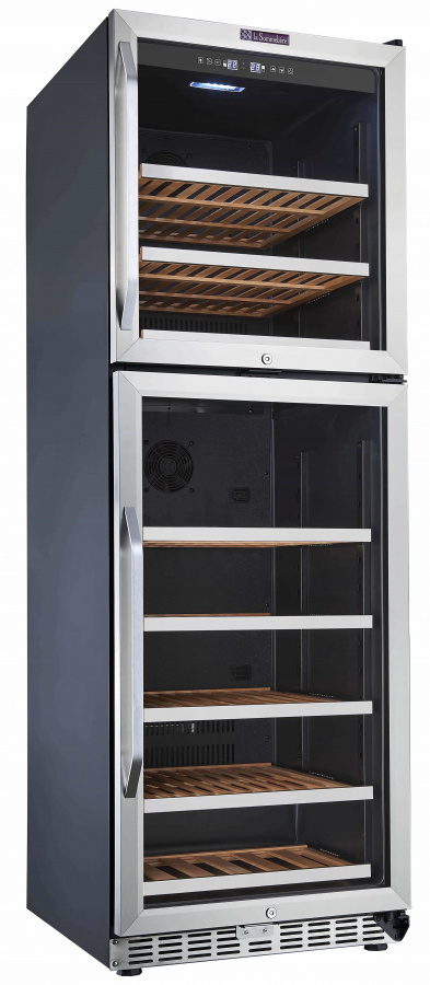Двухзонный винный шкаф, LaSommeliere модель MZ2V165
