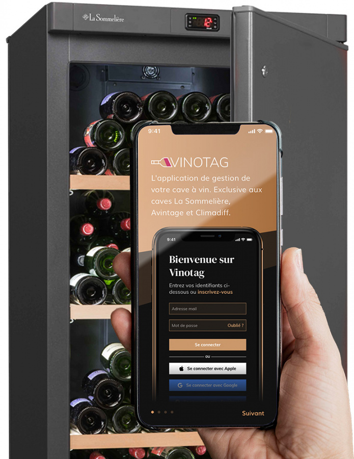 Монотемпературный винный шкаф, LaSommeliere модель VIP330PBLACK