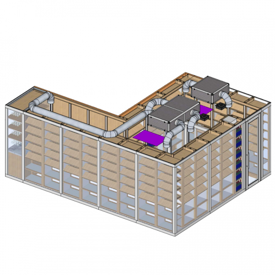 Винная комната - винный шкаф (2 зоны) 