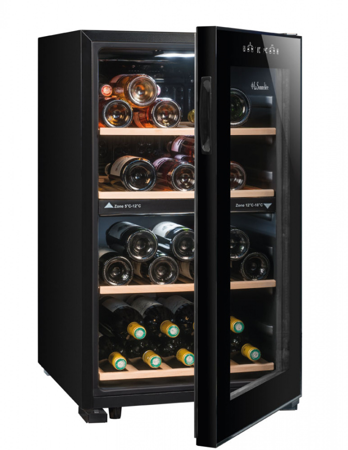 Двухзонный винный шкаф, LaSommeliere модель LS51.2ZBLACK  с  уценкой(10%)№232800256