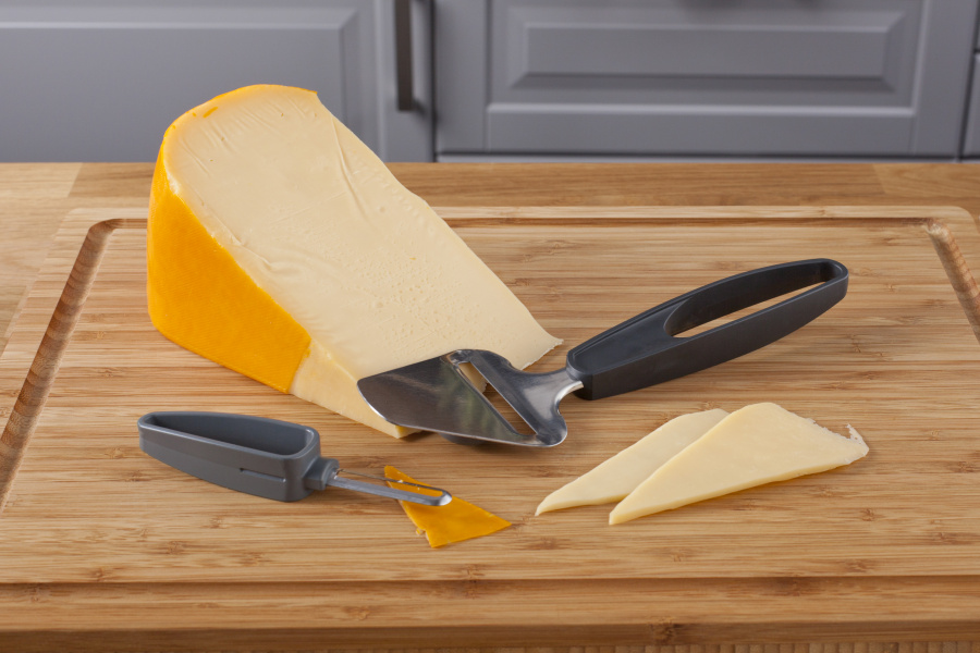Набор для резки сыра ломтиками и удаления корки, серый