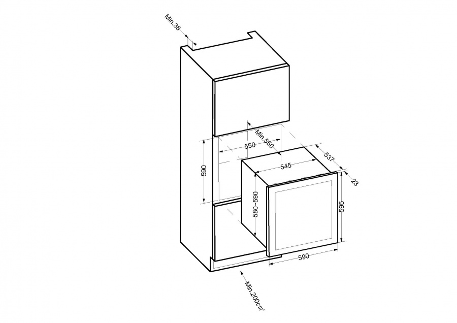 Двухзонный винный шкаф, Avintage модель AVI60PREMIUM